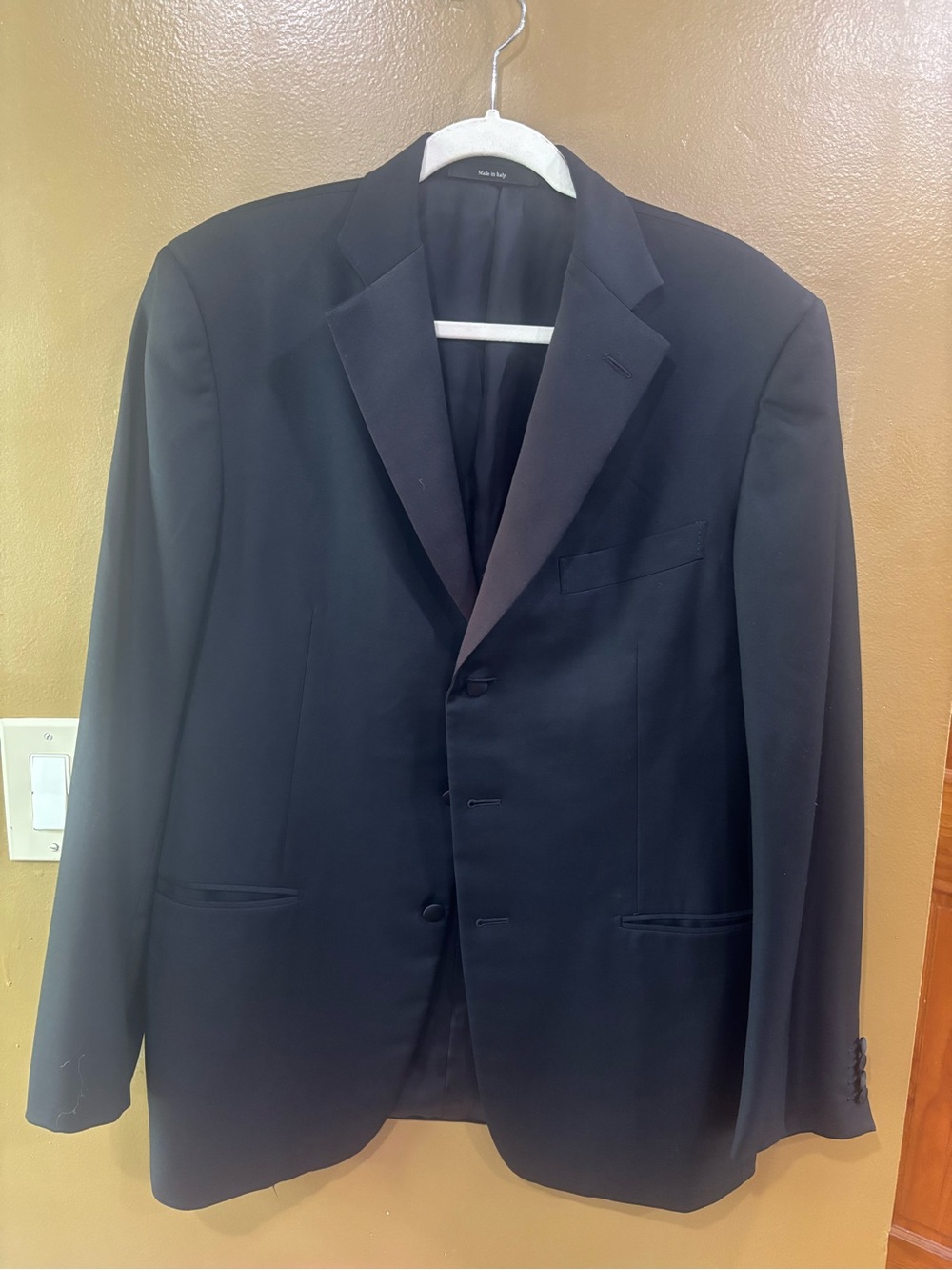 Ermenegildo Zegna Tuxedo Jacket 52R/42R Excellent Condition Notch Lapel Black